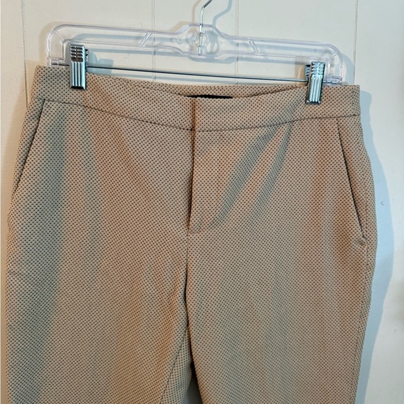 Zara Khaki with Black Polka Dot Work Trouser Pants, Size 6 - Picture 4 of 10